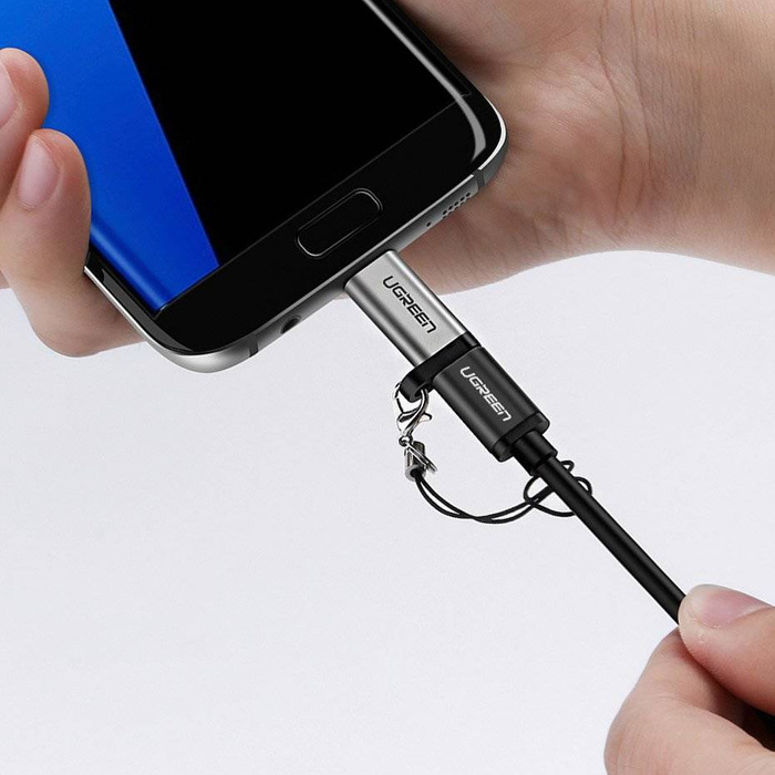 Ugreen adaptér USB typu C na adaptér micro USB šedý (50590)