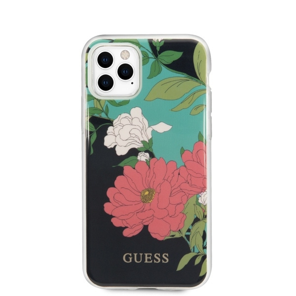 Guess Apple iPhone 11 Pro Max Schwarz N°1 Blume Sammlung Hülle