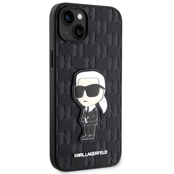 Case Karl Lagerfeld KLHCP14MSAKHPKK iPhone 14 Plus 6.7" black/black Saffiano Monogram Ikonik Case