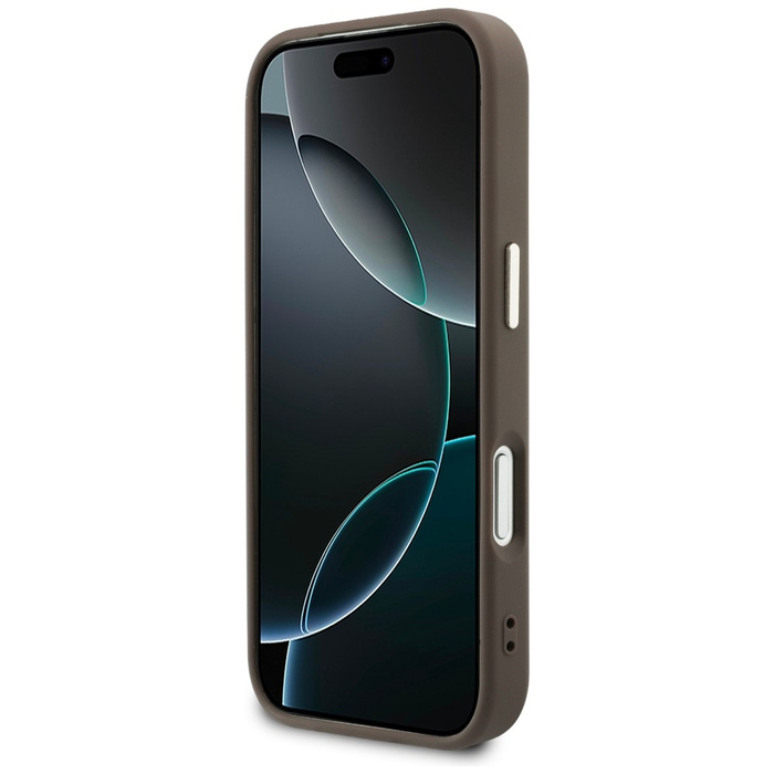 Etui Guess Perforated 4G MagSafe do      iPhone 17 Pro Max brązowy