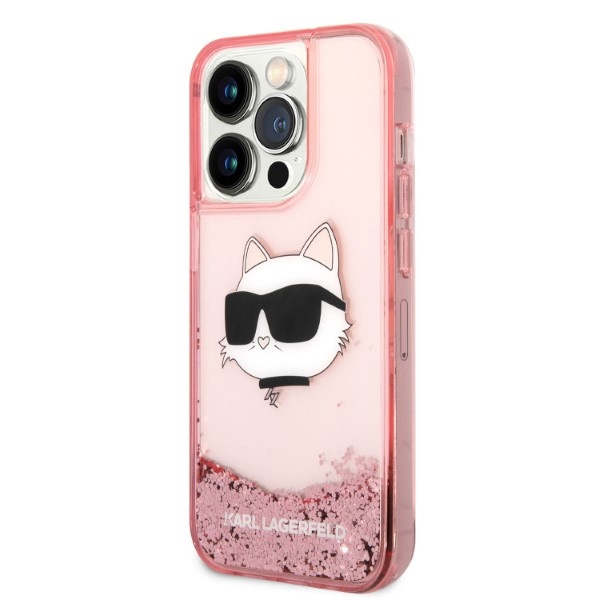 Etui Karl Lagerfeld Klhcp14llnchcp Iphone 14 Pro 6,1" Różowy/pink Hardcase Glitter Choupette Head Case