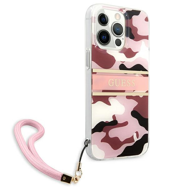 Telefontok Apple iPhone 13 Pro Max Camo Strap Collection rózsaszín kemény tok