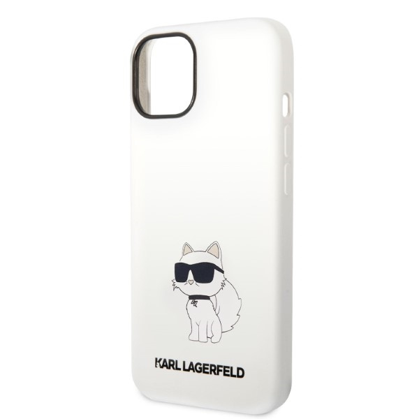 Cover Karl Lagerfeld iPhone 14 6.1" durocase bianco/bianco Silicone Choupette