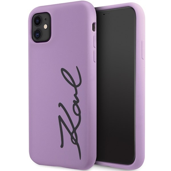 Karl Lagerfeld KLHCN61SKSVGU iPhone 11 / Xr 6.1" lila/violett hartcase Silikon Signature
