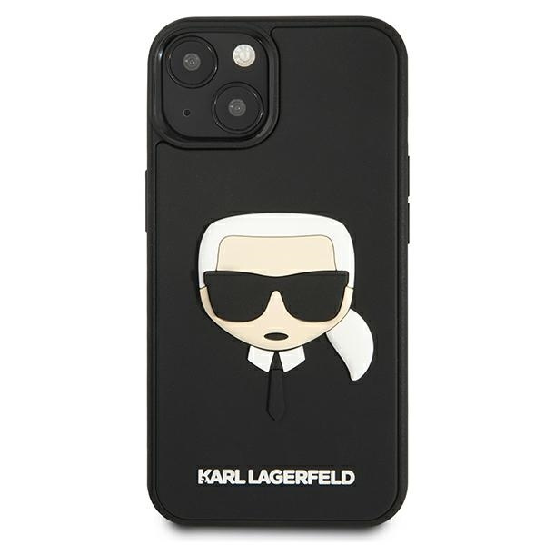 Karl Lagerfeld KLHCP13SKH3DBK iPhone 13 mini 5,4" fekete/fekete keménytokos 3D gumi Karl feje