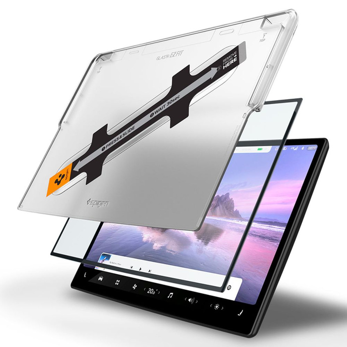 Tempered Glass Spigen GLASS FC "EZ FIT" TESLA MODEL X 2022 / MODEL S 2021 BLACK