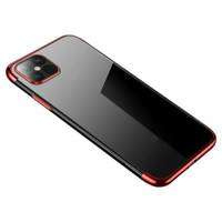 Funda Clear Color de gel TPU con marco metálico para Samsung Galaxy S22+ (S22 Plus) roja