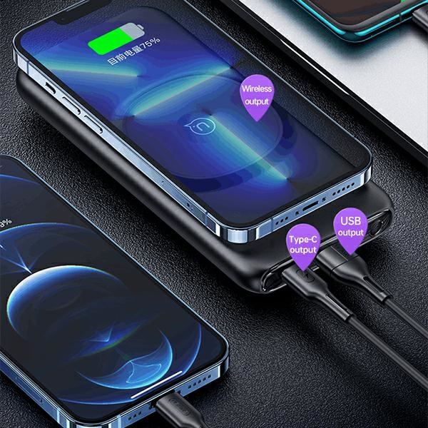 USAMS Powerbank PB62 10000mAh 20W QC3.0+PD Magnetic Wireless Fast Charge ne blue/blue 10KCD17104 (US-CD171)