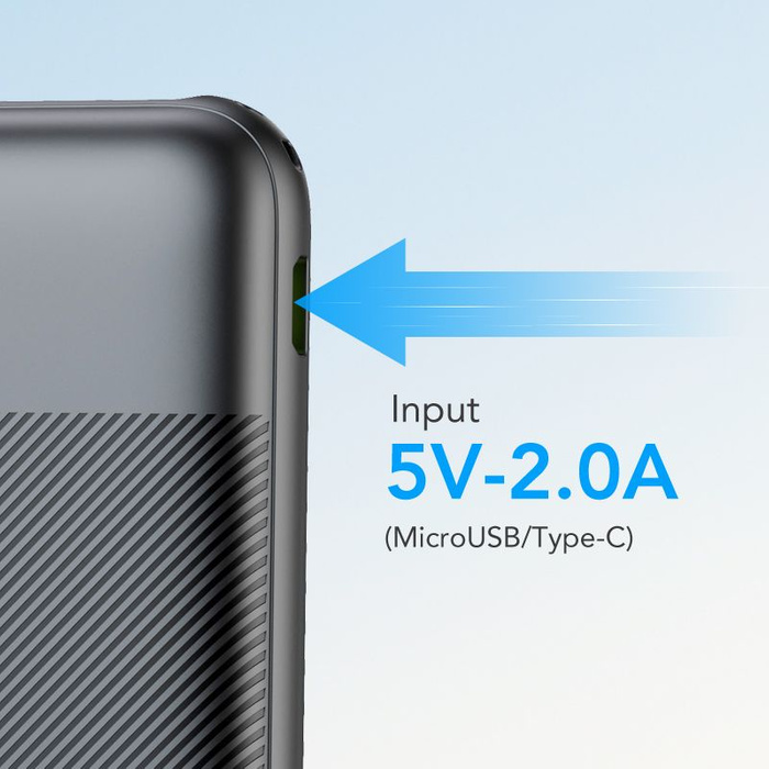 Powerbank Veger L10S (W1105PD) PD QC3.0 2A 20W 10000 mAh czarny