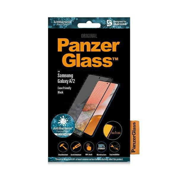 PanzerGlass E2E Microfracture Sam A72 A725 Case Friendly AntiBacterial schwarz/schwarz