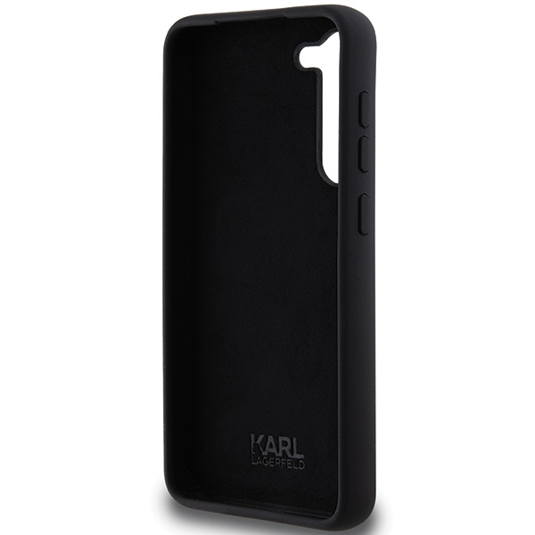 Etui Karl Lagerfeld KLHCS23MSMHCNPK Galaxy S23+ S916 czarny/black hardcase Silicone Choupette Metal Pin
