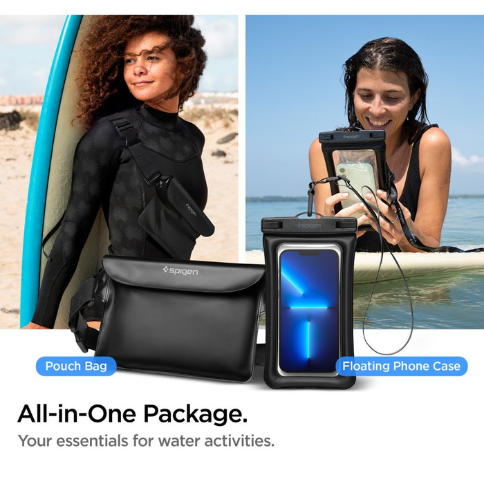 Funda Spigen A621 UNIVERSAL IMPERMEABLE Case &amp; WAIST BAG NEGRO