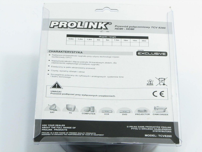  PROLINK Hdmi - Hdmi 0,6m Filtros Full HD Sólidos TCV8280