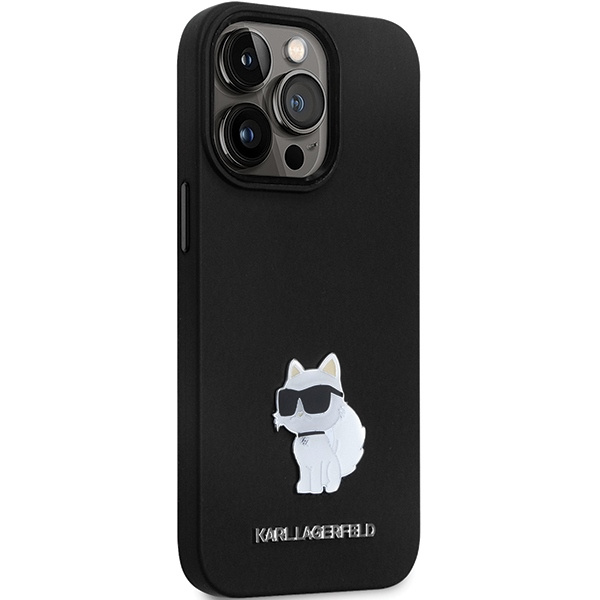 Etui Karl Lagerfeld KLHCP14XSMHCNPK iPhone 14 Pro Max 6.7" czarny/black hardcase Silicone C Metal Pin