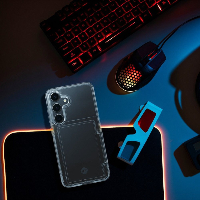 FORCELL F-PROTECT Crystal Pocket futerał do SAMSUNG S24 Ultra transparentny