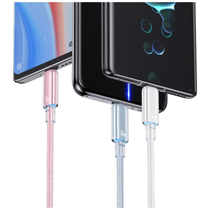 Kabel USAMS Cloud Series US-SJ658 6A     USB-A do USB-C 1,2m czarny