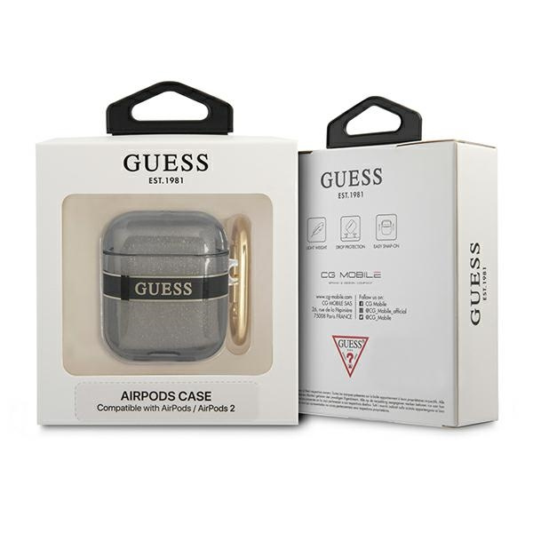 Case GUESS Apple AirPods Cover Strap Collection Black Case