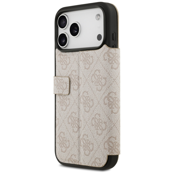 Etui Guess Book 4G Metal Logo do iPhone  17 Pro Max różowy