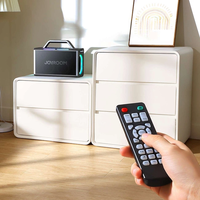 Joyroom Pies Series JR-MW03 Wireless Karaoke Speaker with 2 Microphones and Remote Control - Black