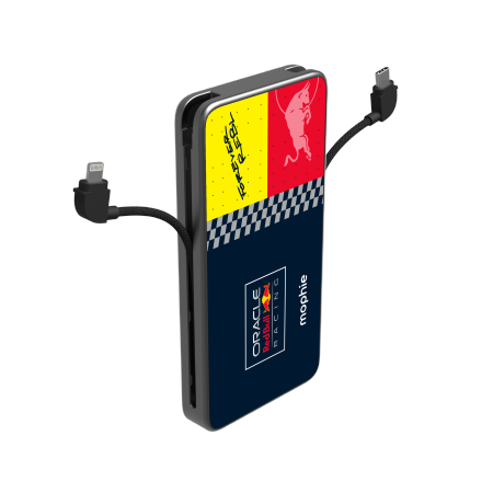 Mophie Powerstation Plus 10K Red Bull Racing - powerbank 10000mAh, zintegrowany kabel USB-C oraz lightning (1x port USB-C)