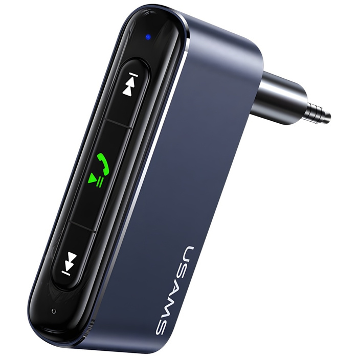 Zvukový adaptér USAMS Bluetooth 5.0 – 3,5 mm jack šedý / šedý SJ519JSQ01 (US-SJ519)