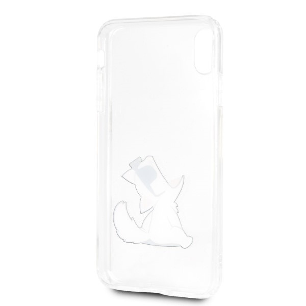 Pouzdro KARL LAGERFELD Apple iPhone Xs Max Choupette Fun Clear Case