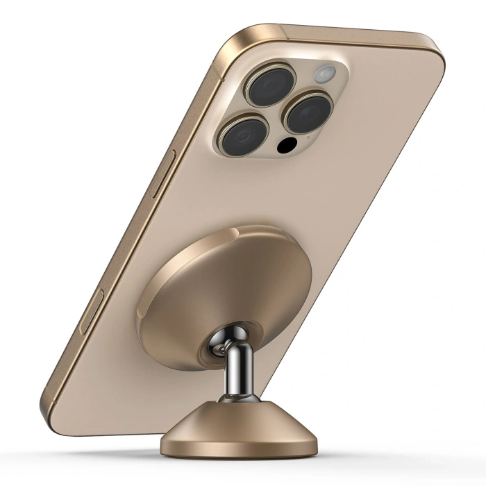 Uchwyt magnetyczny Baseus GoTrip DC1 kompatybilny z MagSafe na szybę/deskę rozdzielczą - złoty