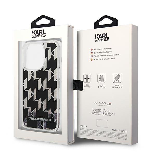 Karl Lagerfeld KLHCP14LLMNMK iPhone 14 Pro 6.1" hardcase black/black Liquid Glitter Monogram