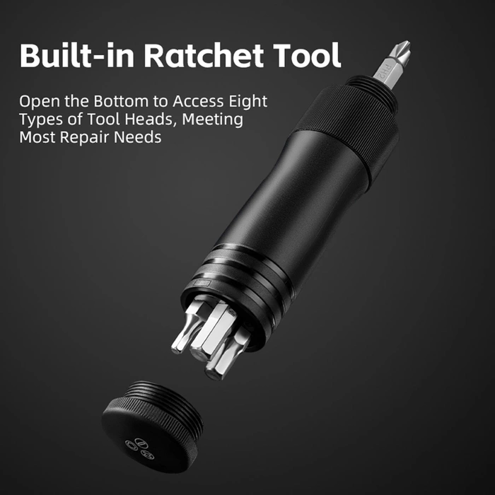 Rockbros 42320010001 Handpumpe für Fahrrad + Schraubendreher – Schwarz