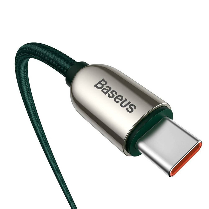 Baseus USB Type C kabel - USB Type C 100 W (20 V / 5 A) 1 m Power Delivery s displejem měřiče výkonu bílý (CATSK-B06)