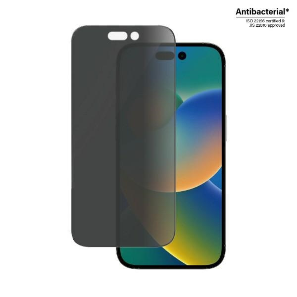 PanzerGlass Ultra-Wide Fit iPhone 14 Pro 6.1" Privatsphäre Bildschirm Schutz Antibakteriell P2772