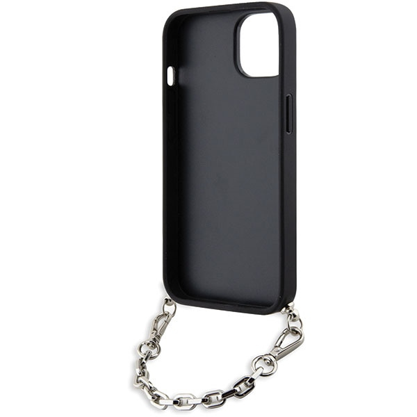 Case Karl Lagerfeld KLHCP14SSACKLHPK iPhone 14 6.1" black/black hardcase Saffiano Monogram Chain Case