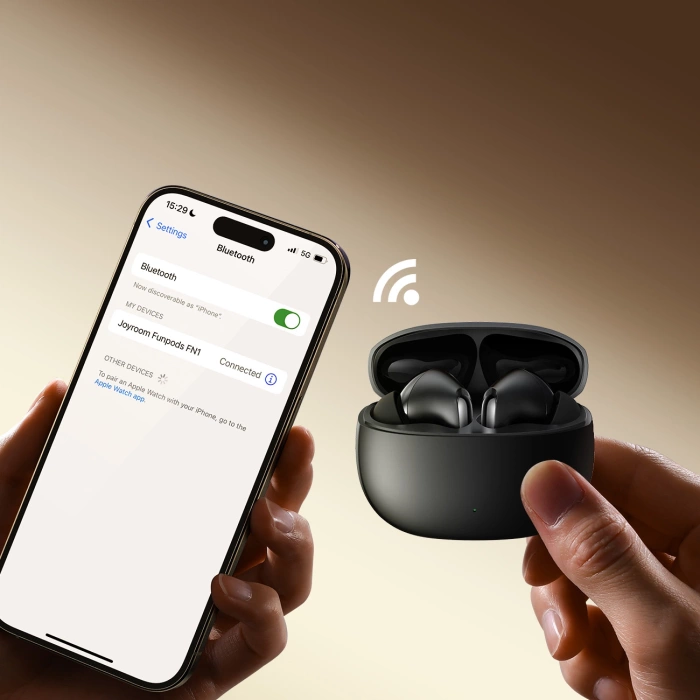 Joyroom Funpods JR-FN1 kabellose In-Ear-TWS Bluetooth 5.4 ANC ENC-Kopfhörer – Schwarz