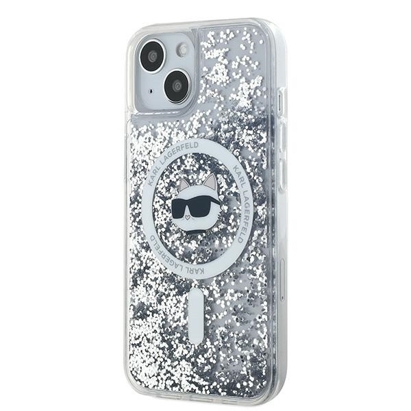 Etui Karl Lagerfeld KLHMP14SLGCHSGH iPhone 14 / 15 / 13 6.1" hardcase transparent Liquid Glitter Choupette Head Magsafe