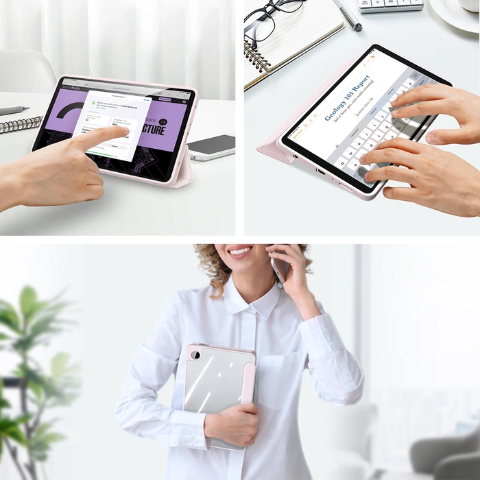 Dux Ducis Toby Hülle mit Klappständer für Samsung Galaxy Tab A9 8,7'' – Rosa