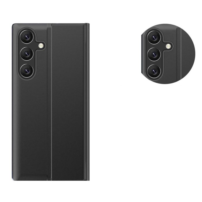 Neues Sleep Case Flip Cover mit Standfunktion für Samsung Galaxy A26 - Schwarz