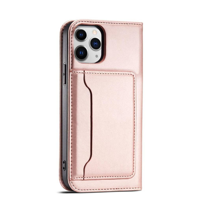 Magnet Card Case for iPhone 12 Pro Pouch Card Wallet Card Holder Pink