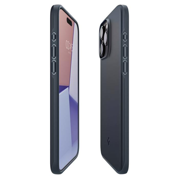 Hülle Spigen Thin Fit iPhone 15 Pro Metall Schiefer Case