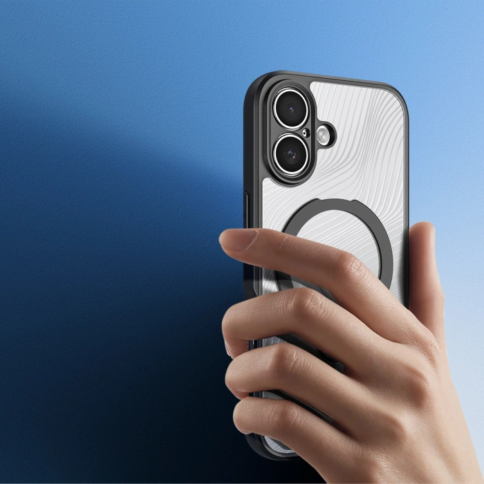 Dux Ducis Aimo Mag Case with Magnetic Ring and Stand for iPhone 17 – Black