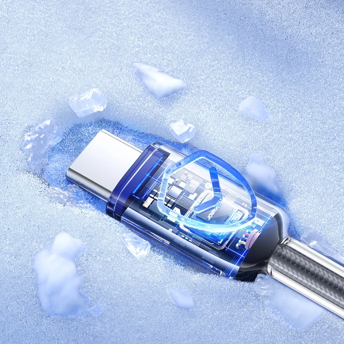 Joyroom S-A42 Crystal-Clear Series 3A USB-A - USB-C cable 1.2m - black