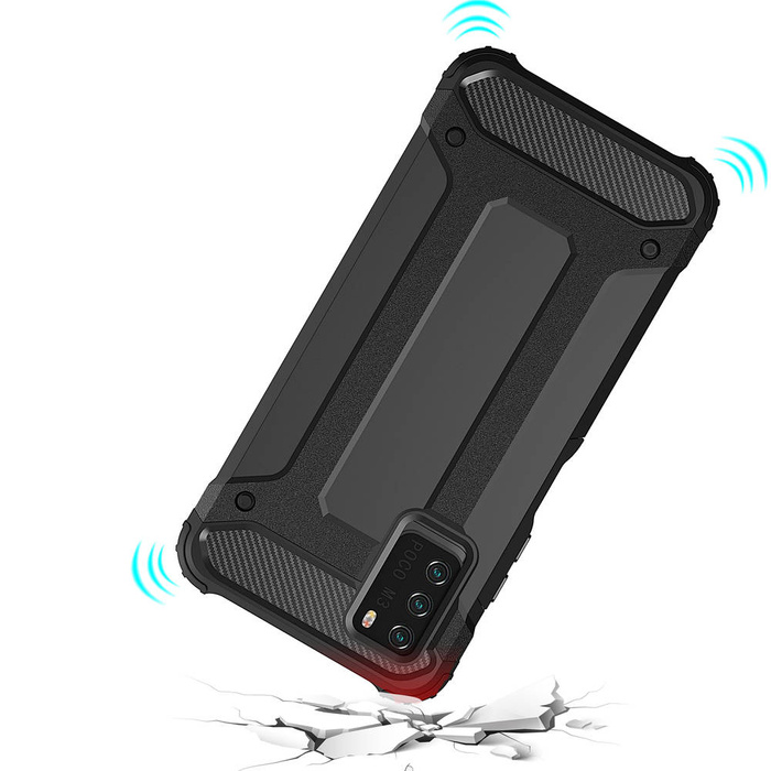 Custodia per armatura ibrida Custodia resistente e robusta per Xiaomi Redmi Note 10 5G / Poco M3 Pro dorato