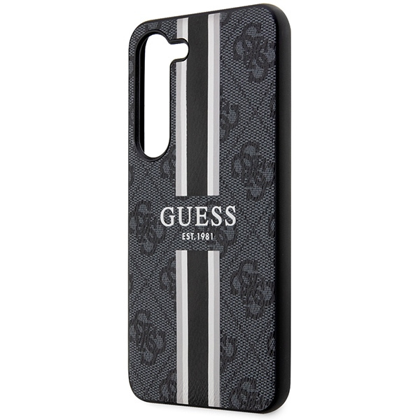 Obal Guess GUHCS23SP4RPSK S23 S911 black/black hardcase 4G Printed Stripe Case