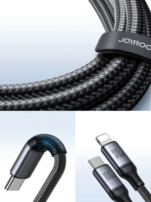 Câble 2 en 1 Joyroom speedy série SA21-1T2 USB-C - USB-C / Lightning 100W 1,5m noir