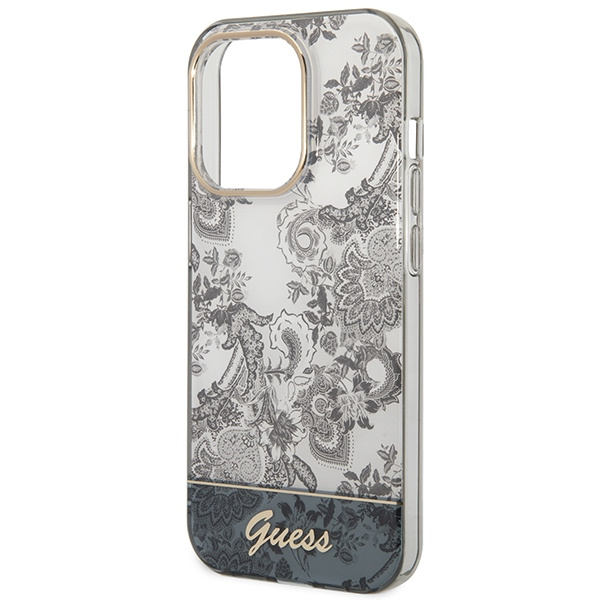 Hülle Guess iPhone 14 Pro 6.1" grau/grau hartcase Porzellan Kollektion