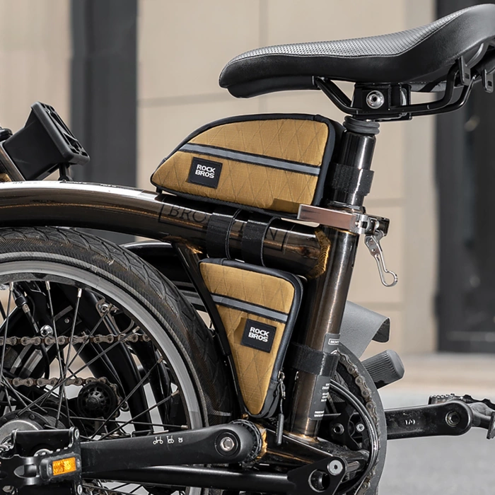 Rockbros Triangle Bike Frame Bag 0.3l - Brown