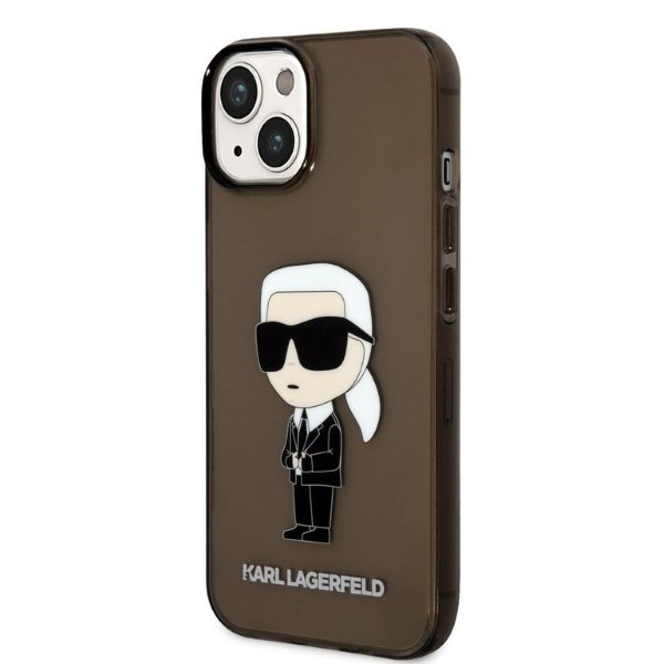 Cover Karl Lagerfeld iPhone 14 Plus 6,7" nero/nero durocase Ikonik Karl Lagerfeld