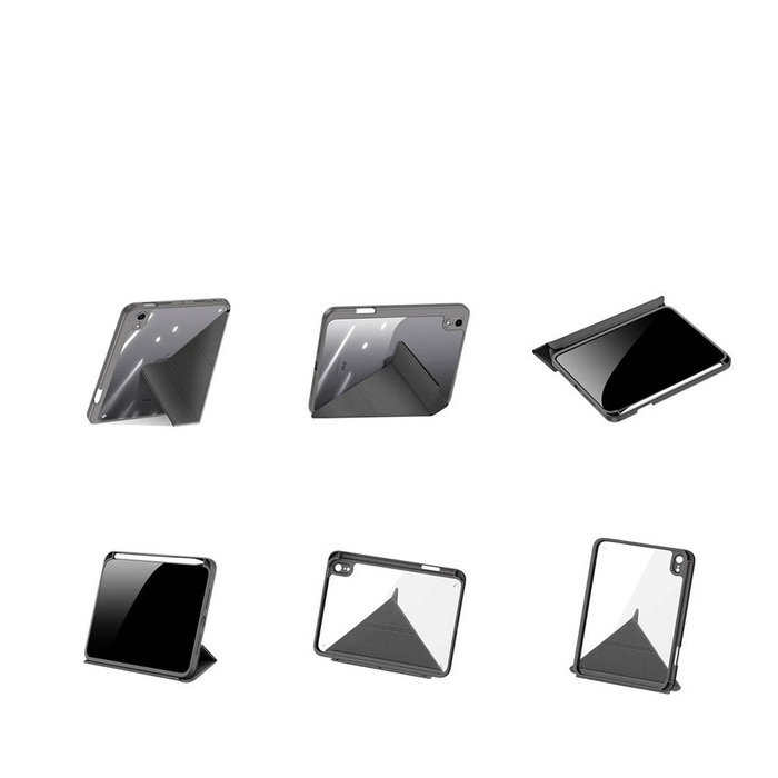 Custodia Dux Ducis Magi per iPad mini 2021 smart cover con supporto e custodia per Apple Pencil grigia