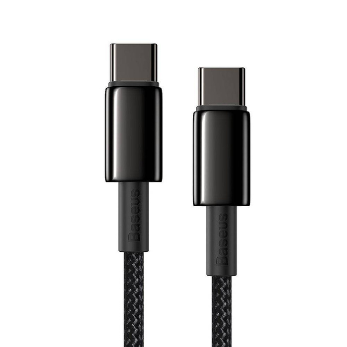 Baseus USB Type C - USB Type C kabel rychlé nabíjení Napájení Rychlé nabíjení 100 W 5 A 1 m černá (CATWJ-01)