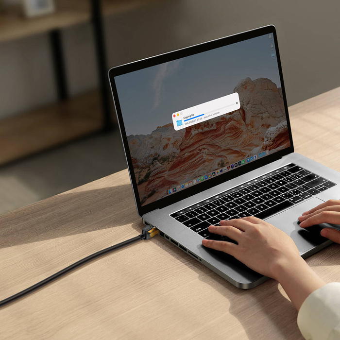 Baseus Speed Seven vysokorychlostní síťový kabel RJ45 10 Gbps 10 m černý (WKJS010701)