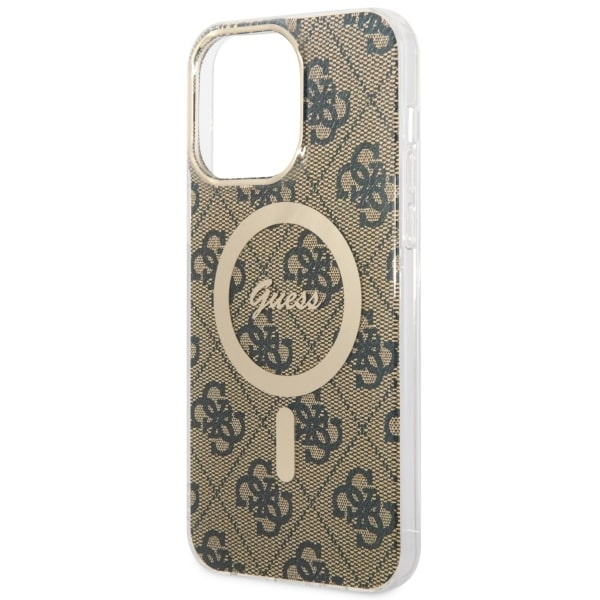 Hülle Guess GUHMP14XH4STW iPhone 14 Pro Max 6,7" braun/braun hartcase 4G MagSafe Case